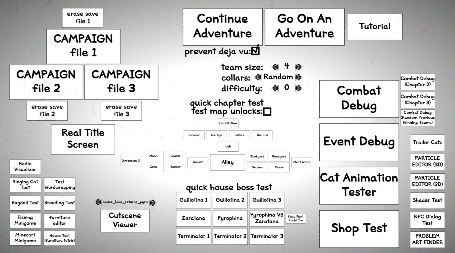Debug Menu Example